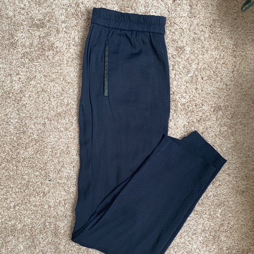 Zara Dark Navy Perforated Jogger Pants